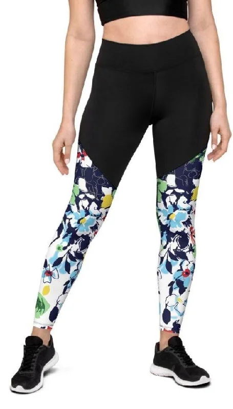 Flower Drawings Compression Leggings