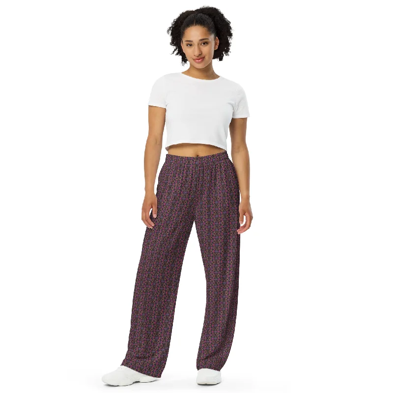 Digital details unisex wide-leg pants