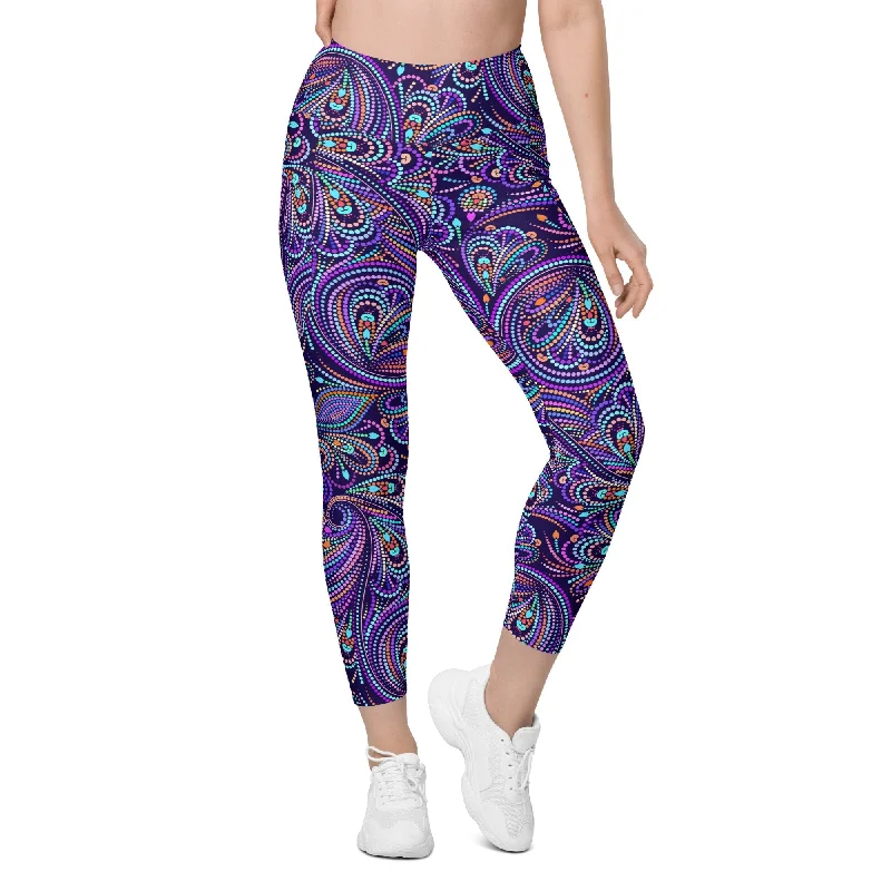 Lovely Mosaic Leggings With Pockets