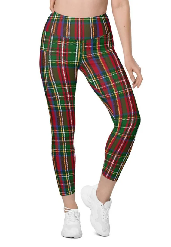 Tartan Christmas Leggings With Pockets