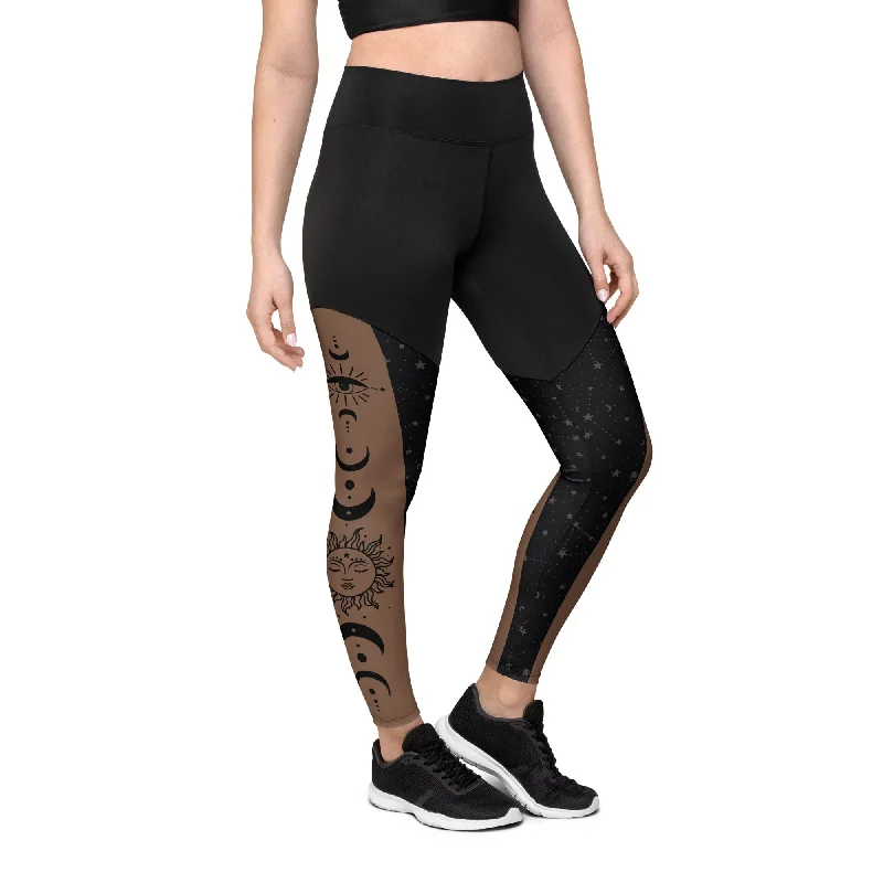 Crescent Moon Compression Leggings