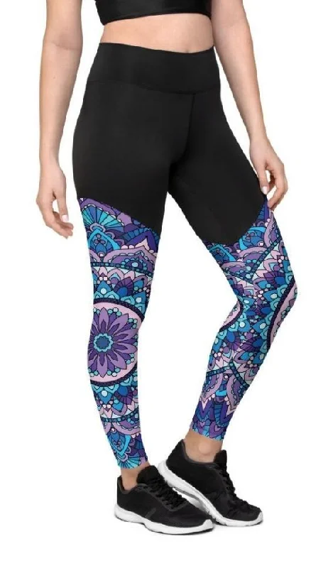 Mosaic Pattern Compression Leggings