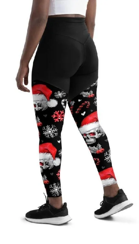 Christmassy Skulls Compression Leggings