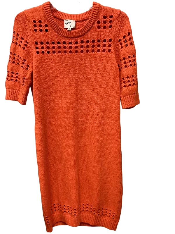 Special Price Dress Sweater By Milly In Orange, Size: L
