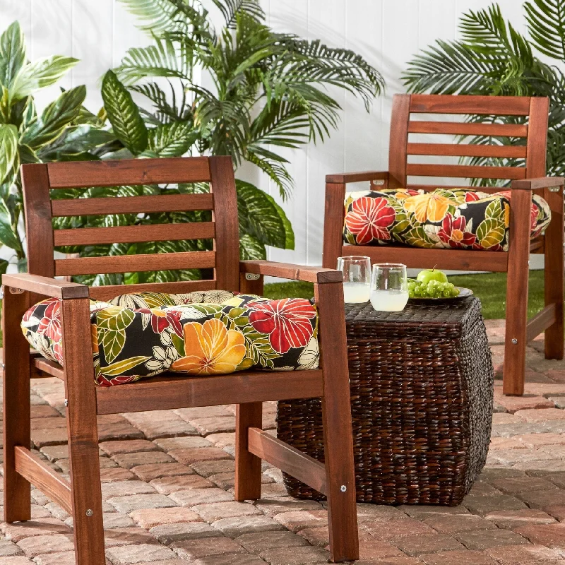 Aloha Floral 20-inch Outdoor Chair Cushion (Set of 2)