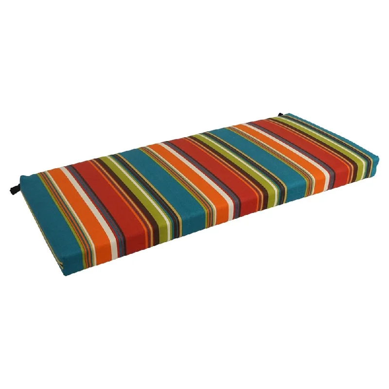 Blazing Needles 51-inch Striped All-Weather Bench Cushion