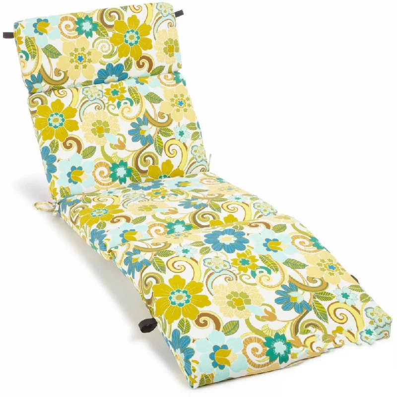 Blazing Needles 72-inch All-Weather Outdoor Chaise Lounge Cushion