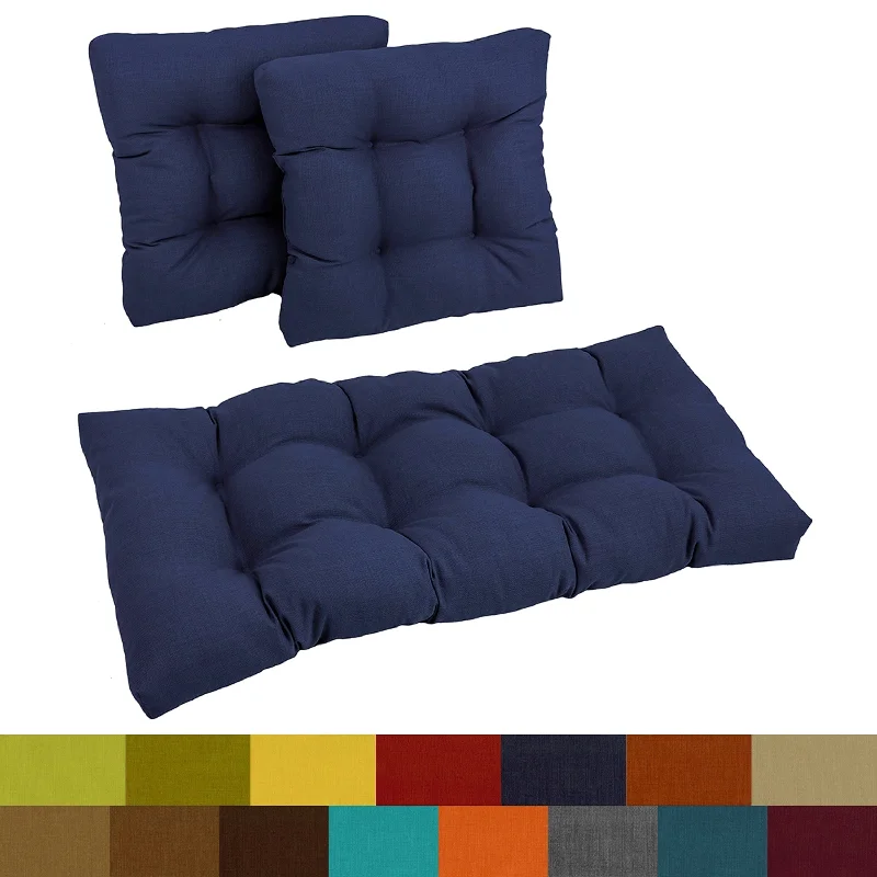 Blazing Needles All-Weather 3-piece Indoor/ Outdoor Cushion Set