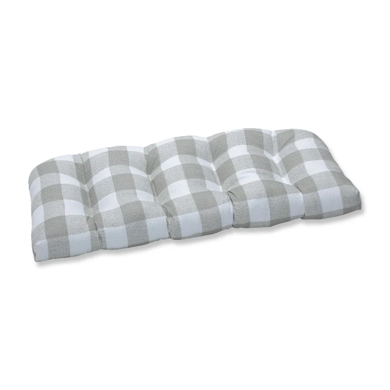 Boulder Bay Buffalo Check Wicker Loveseat Cushion by Havenside Home