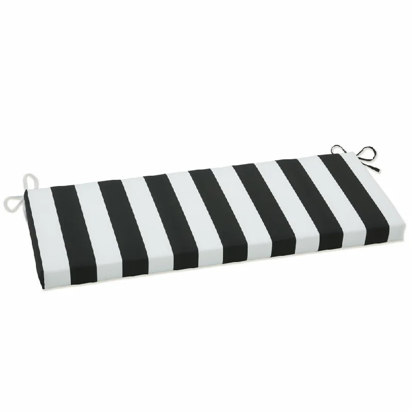 Cabana Stripe Black Bench Cushion