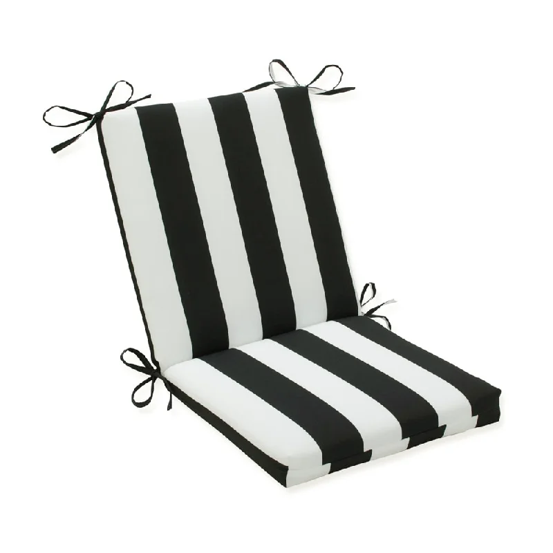 Cabana Stripe Black Squared Corners Chair Cushion