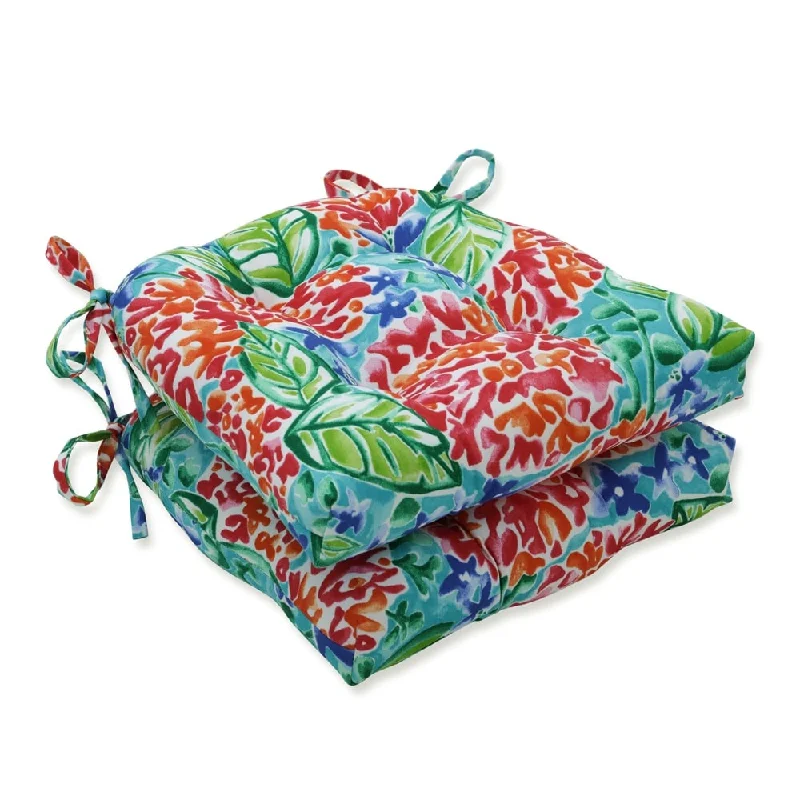 Garden Blooms Multi Reversible Chair Pad (Set of 2)