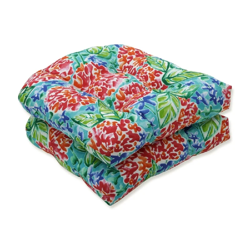 Garden Blooms Multi Wicker Seat Cushion (Set of 2)