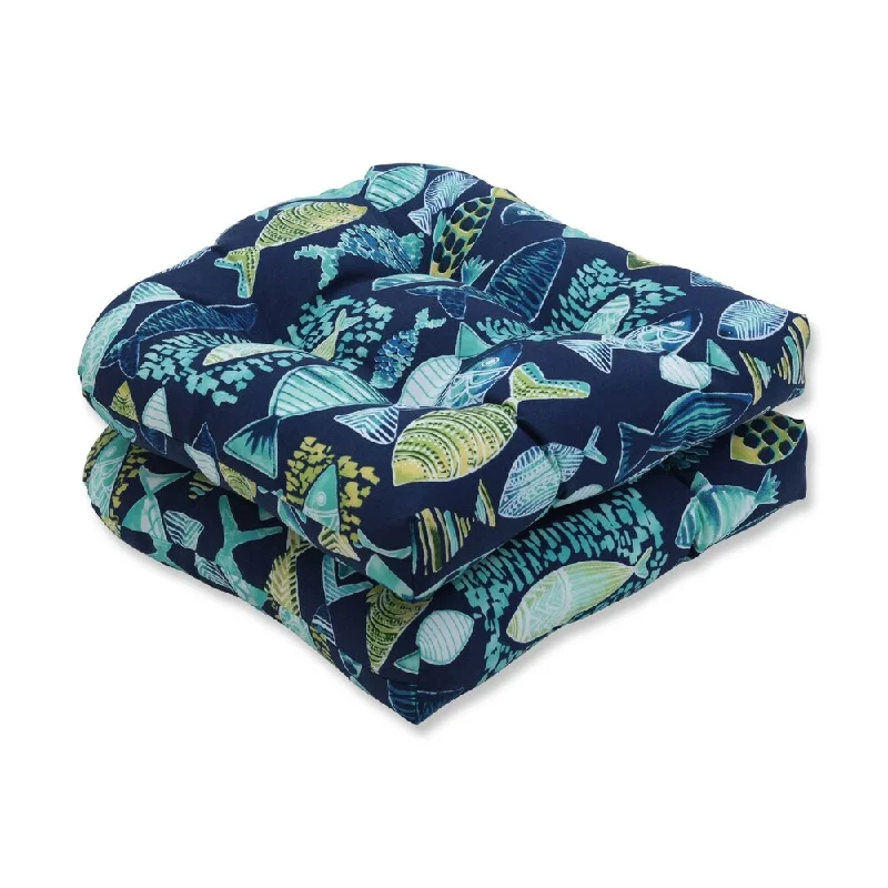 Hooked Lagoon Wicker Seat Cushion (Set of 2)