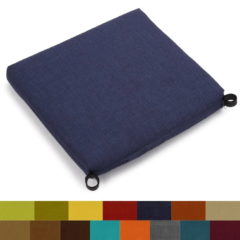 Indoor/Outdoor Polyester Solid Chair Cushion - 20 x 19