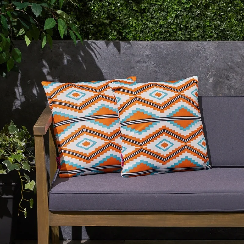 Maresh Boho Outdoor 17.75" Square Cushion (Set of 2）by Christopher Knight Home