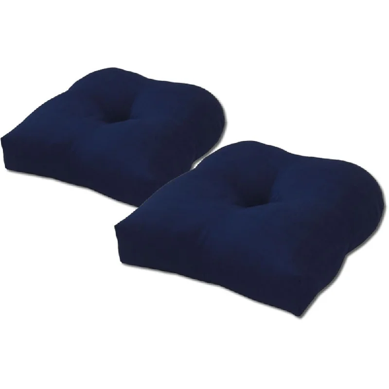 Outdoor Solid Navy Single Cushion Set of 2 - 19 in x 19 in