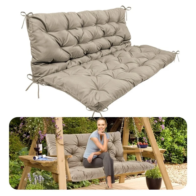 Outdoor Swing Bench Cushions, Garden Bench Cushions with Backrest - 59.05"L x 39.37"W x 3.93"T