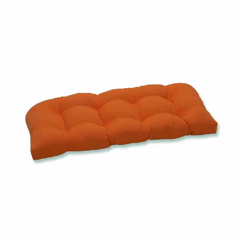 Pillow Perfect Orange Outdoor Loveseat Cushion