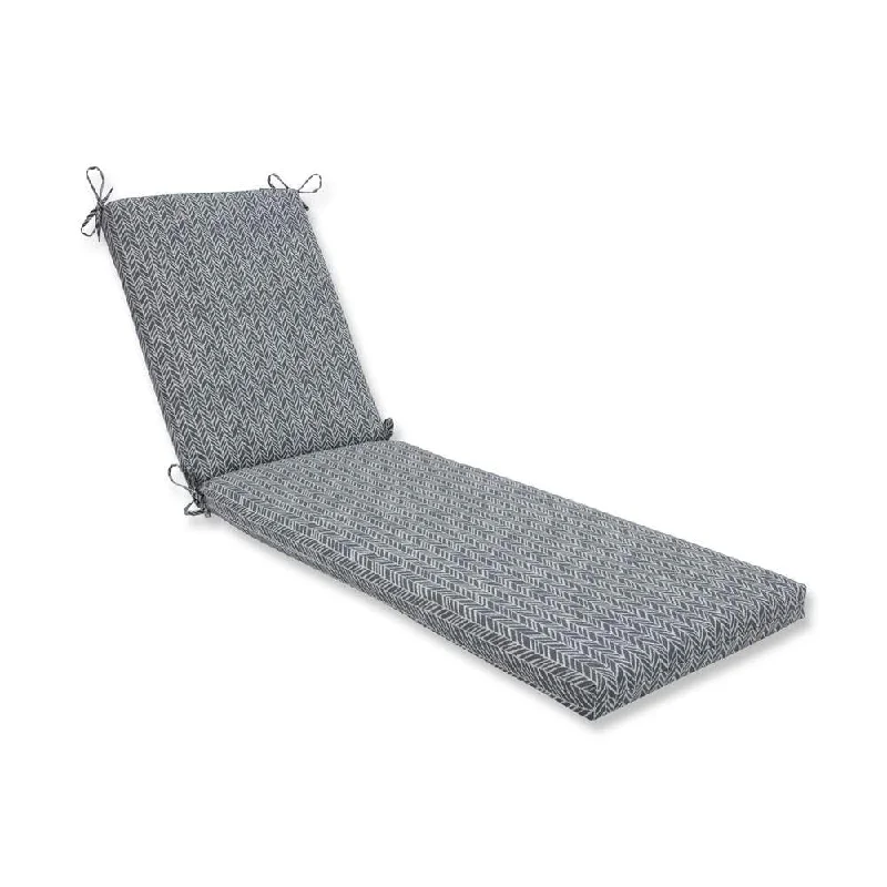 Pillow Perfect Outdoor/ Indoor Herringbone Slate Chaise Lounge Cushion