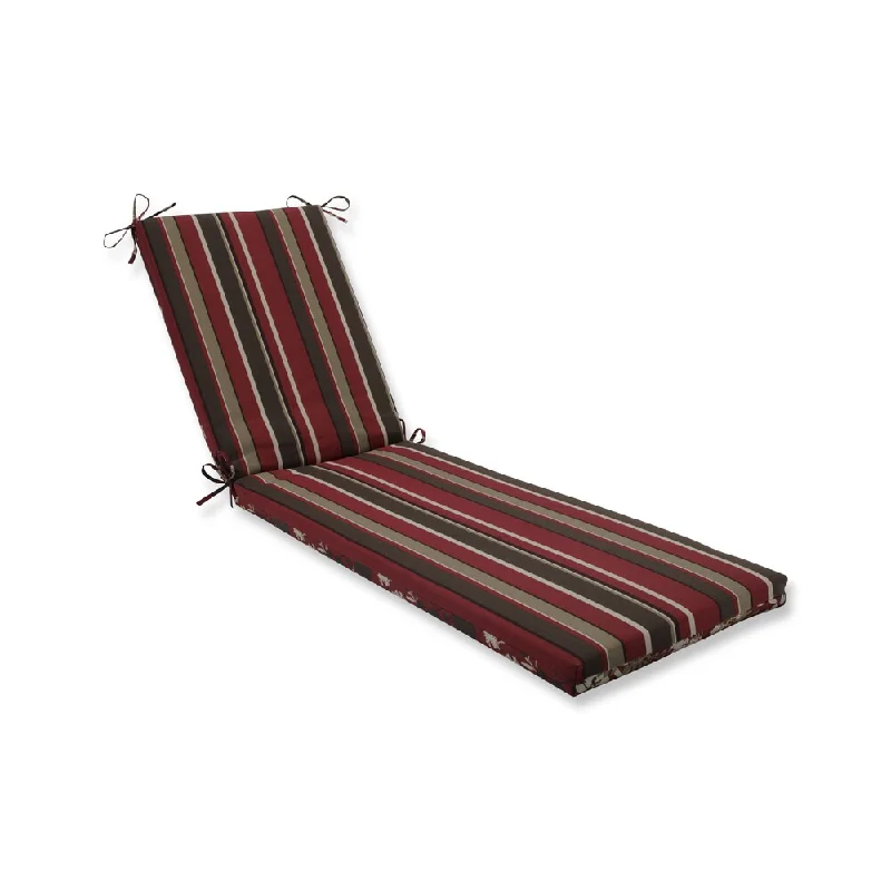 Pillow Perfect Outdoor/Indoor Monserrat / Montifleuri Sangria Red Chaise Lounge Cushion 80x23x3