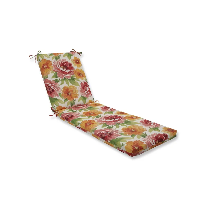 Pillow Perfect Outdoor/Indoor Muree Primrose Chaise Lounge Cushion 80x23x3