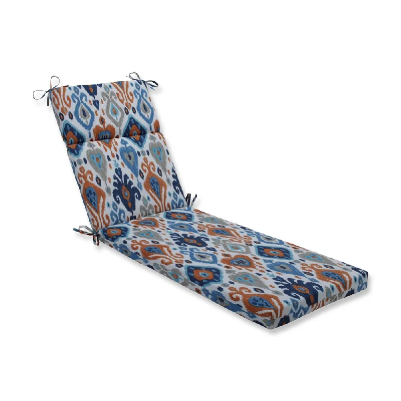 Pillow Perfect Outdoor / Indoor Paso Azure Blue Chaise Lounge Cushion - 72.5x21x3