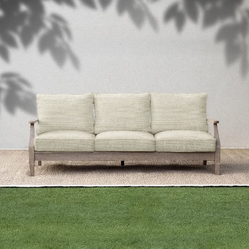 Sorra Home Outdura Chic Ecru Indoor/Outdoor Corded Sofa Set