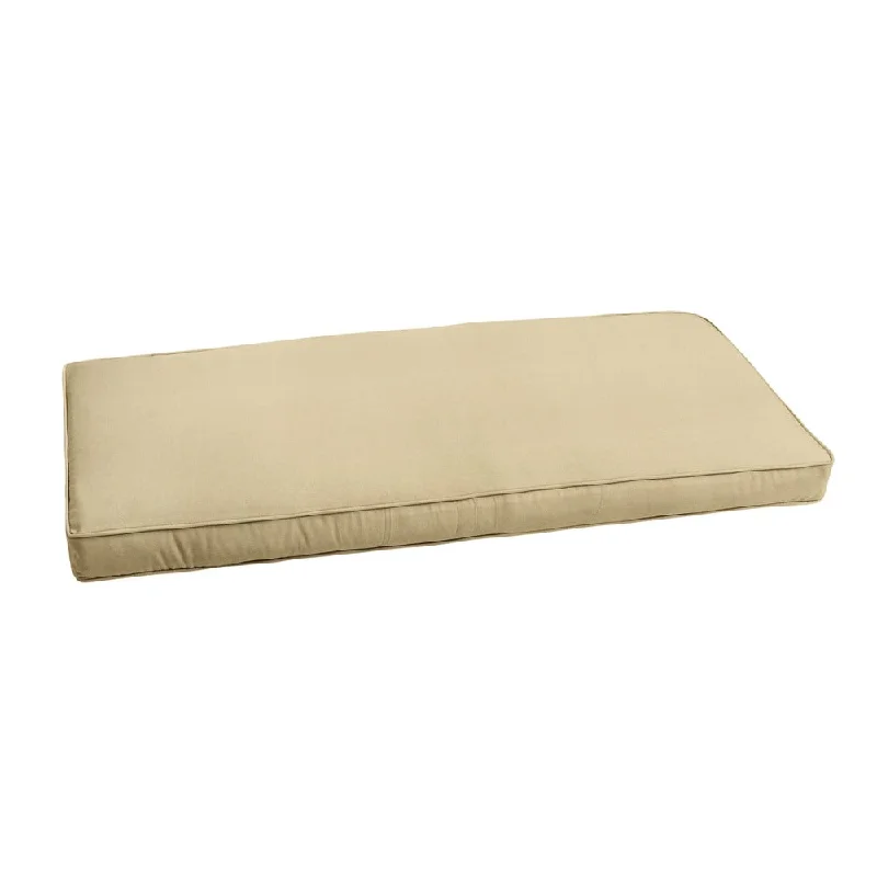 Sunbrella Canvas Beige Indoor/ Outdoor Bench Cushion 37" to 48" by Sorra Home