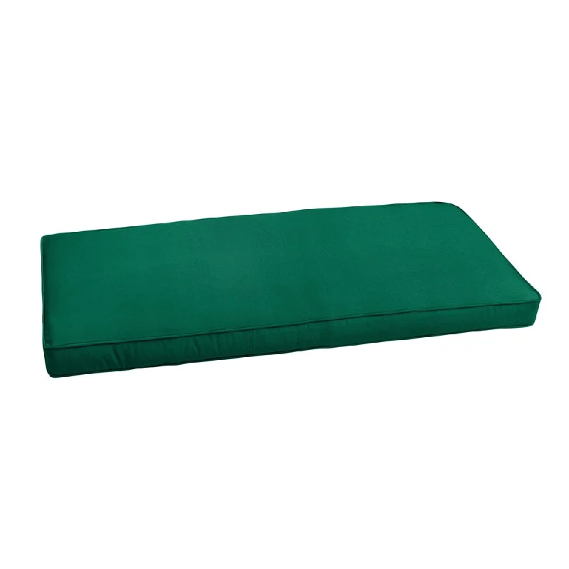 Sunbrella Forest Green Indoor/ Outdoor Bench Cushion 55" to 60" by Sorra Home