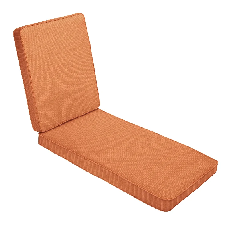 Sunbrella Tangerine Orange Indoor/ Outdoor Hinged Cushion - Corded