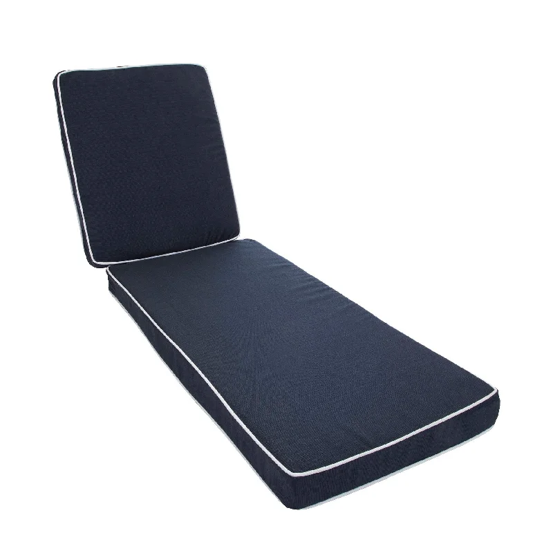 Tempo Outdoor Chaise Cushion La Playa Navy - 76" x 23"x 3.5"