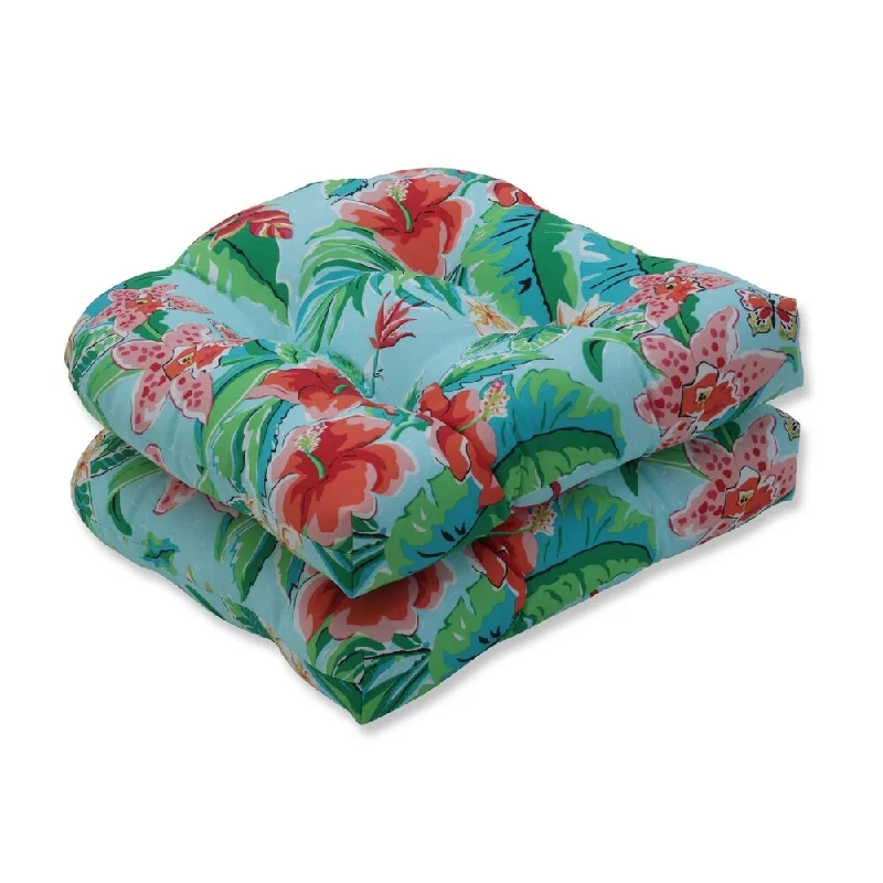 Tropical Paradise Wicker Seat Cushion (Set of 2)