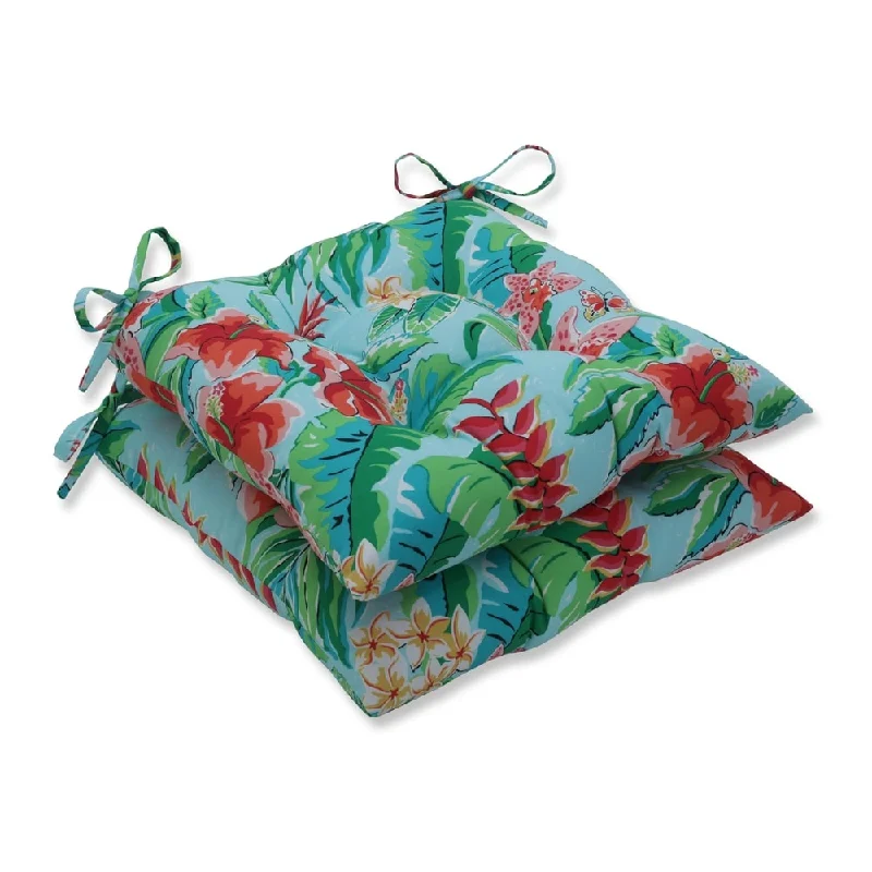 Tropical Paradise Wrought Iron Seat Cushion (Set of 2)