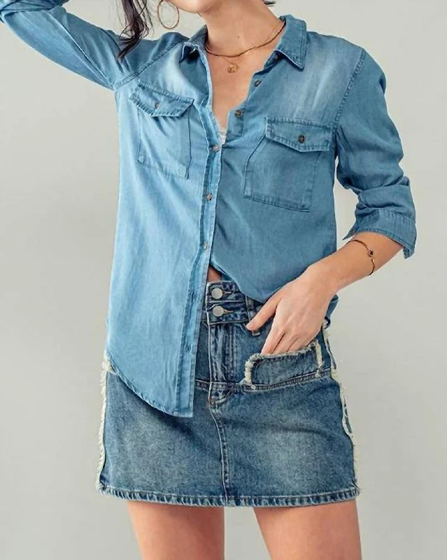 Button Down Shirt In Chambray