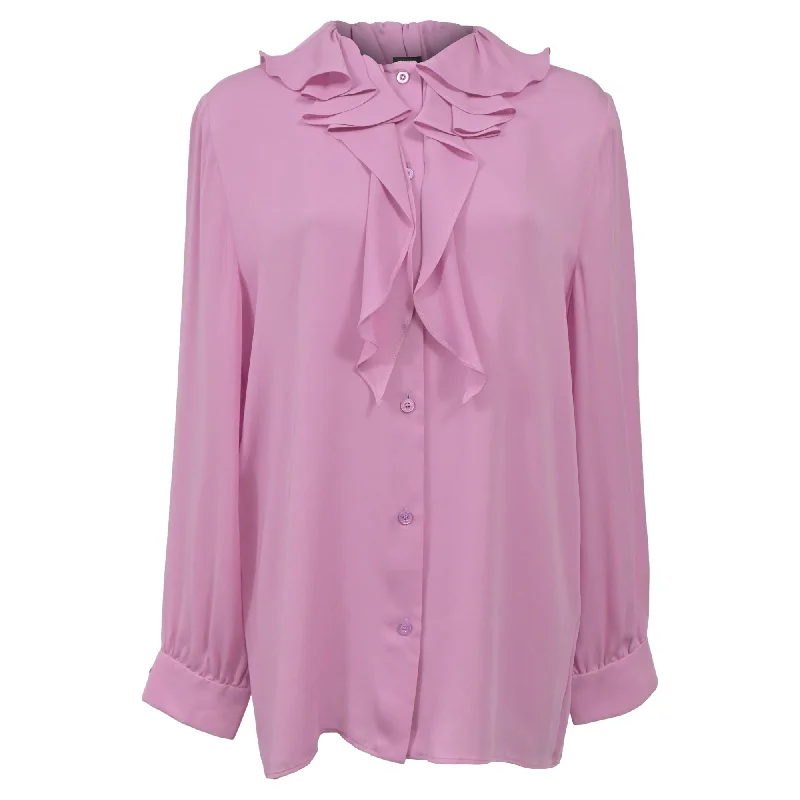 Gucci 2015 Re-Edition Blouse in Pink Silk