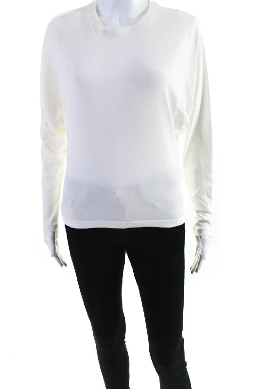 Hermes Women's Dolman Sleeve Cotton Shirt White