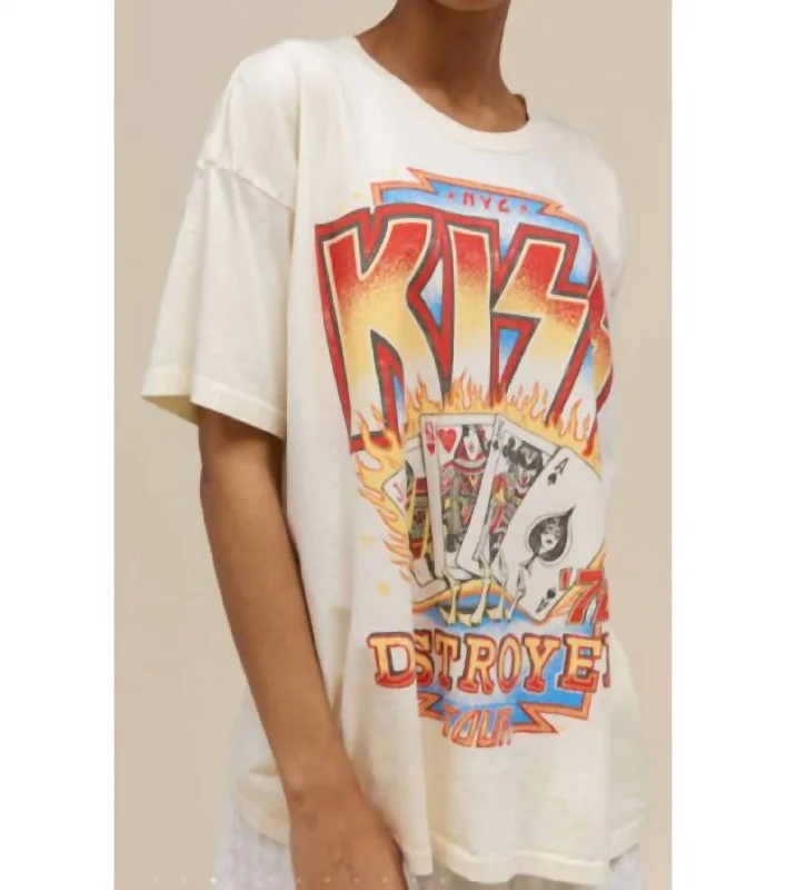 Kiss Destroyer Shirt In White