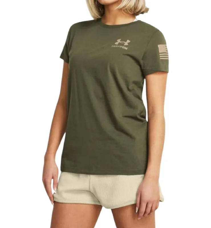 New Freedom Banner Shirt In Marine Od Green/desert Sand