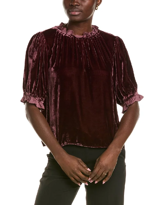 Velvet by Graham & Spencer Val Silk-Blend Top