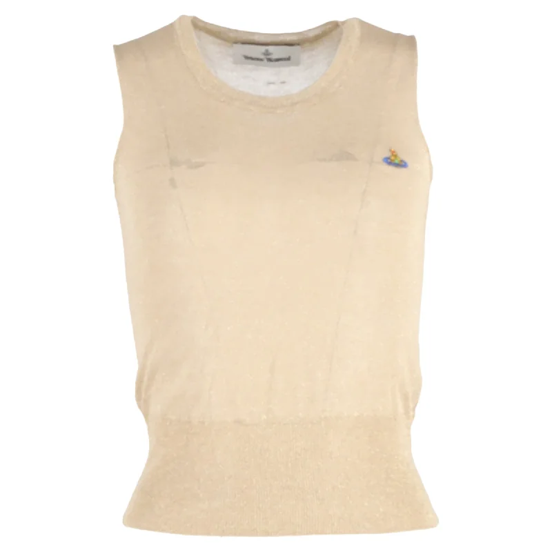 Vivienne Westwood Bea Top In Gold Lurex