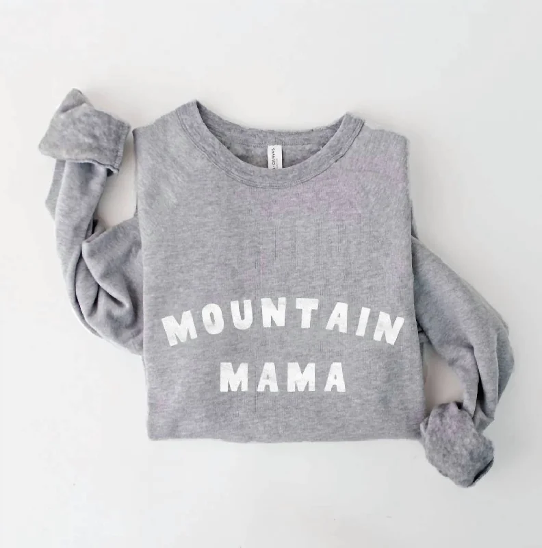 Women's Mountain Mama Graphic Sweatshirt In Athletic Heather