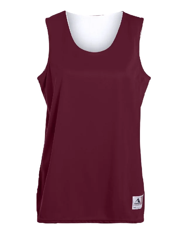 maroon/ white