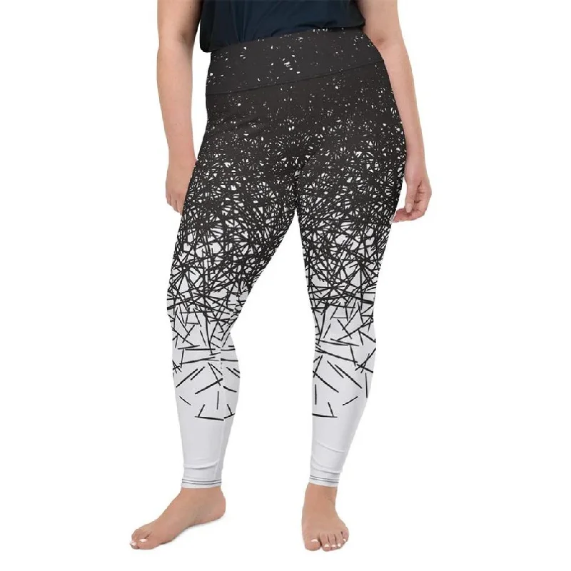 Black & White Ombre Plus Size Leggings