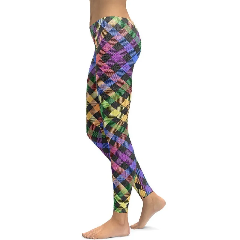 Colorful Plaid Leggings