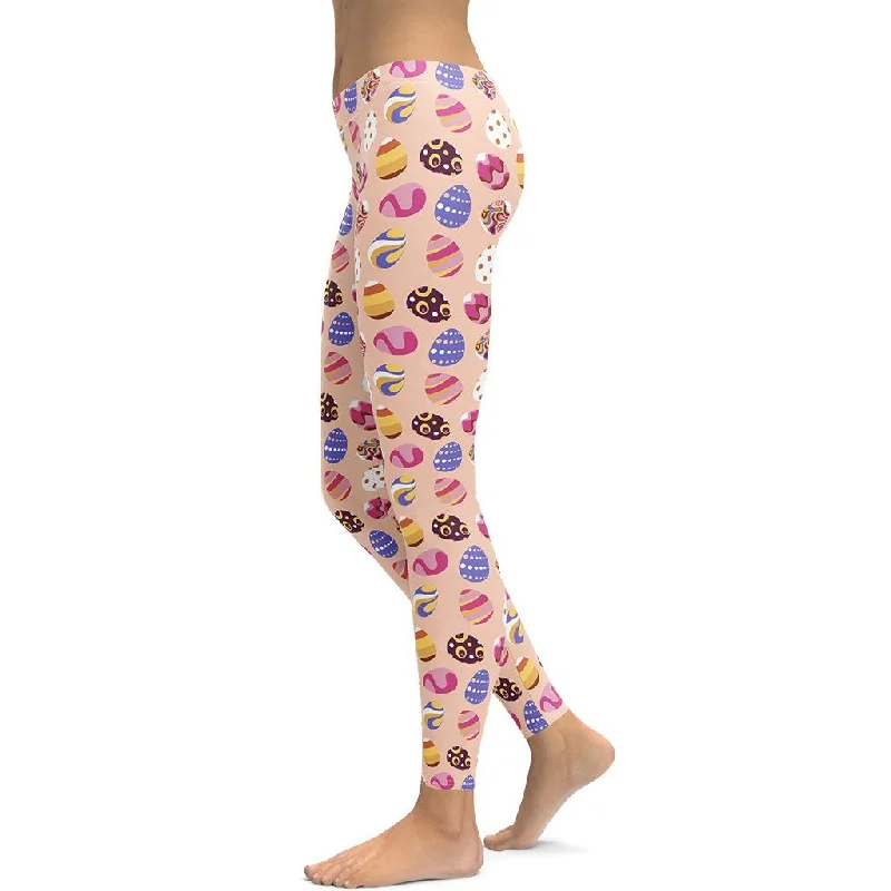 Fun Easter Eggs Pattern Leggings