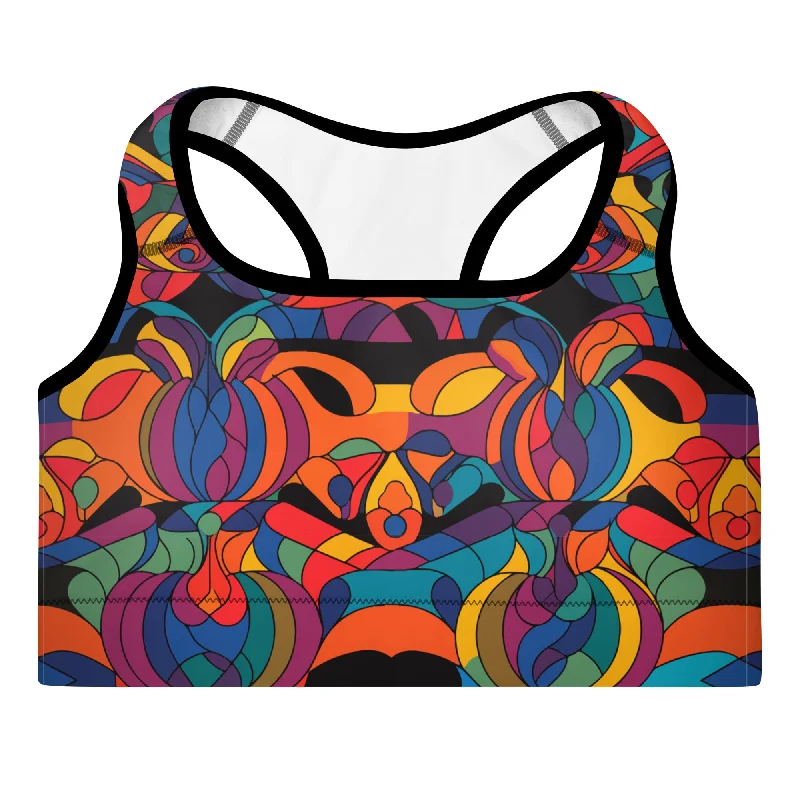 Kaleidoscopic Padded Sports Bra