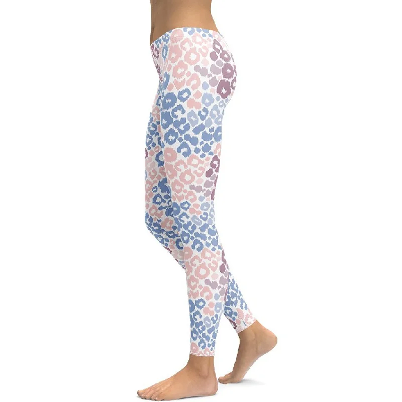 Pastel Leopard Print Leggings