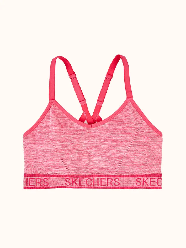 Seamless Strappy Sports Bra - Pink