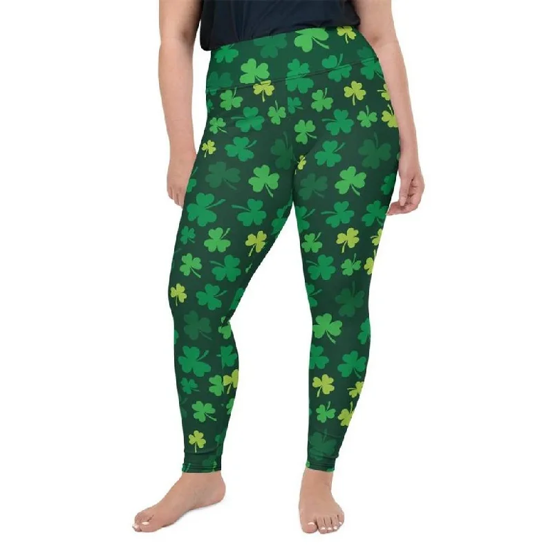 Shamrock Pattern Plus Size Leggings